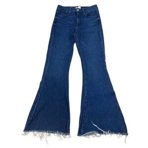 Forever 21 Womens Flare Leg Jeans Frayed Cuff Size 27 Waist
